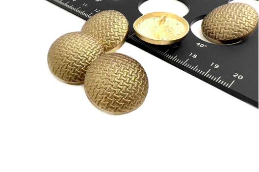 Пуговица металлическая на ножке ME344, темное золото, 25 мм