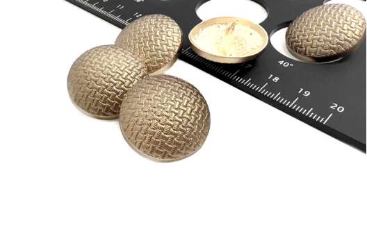 Пуговица металлическая на ножке ME344, золотая, 25 мм