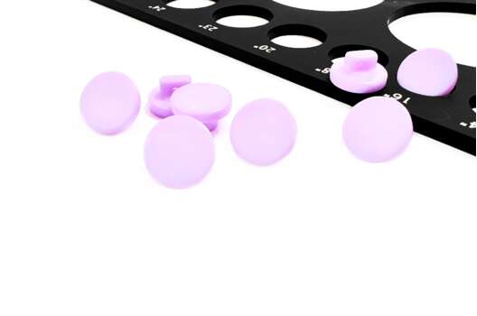 Пуговица пластиковая на ножке PS21, светло-фиолетовая, 10 мм