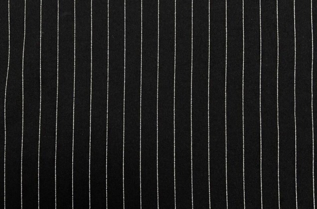 Костюмно-плательная ткань с креповой фактурой, Полоска 2 см черная, Турция 4
