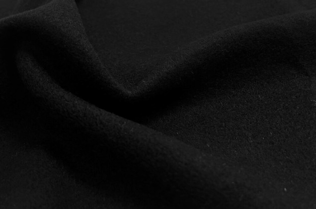 Пальтовая ткань с ворсом, черная, Турция