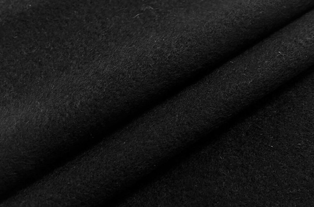 Пальтовая ткань с ворсом, черная, Турция 2