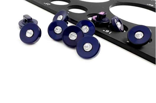 Пуговица пластиковая на ножке PS24, темно-синяя, 10 мм