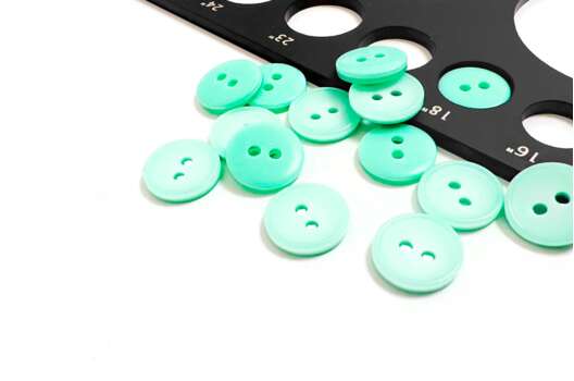 Пуговица пластиковая PS44, 2 прокола, морская, 11 мм