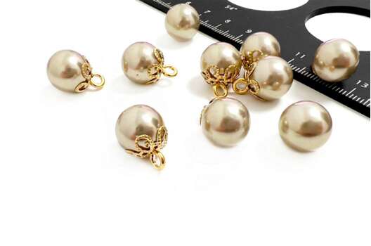 Пуговица пластиковая на ножке GE19, коричневая, 12 мм