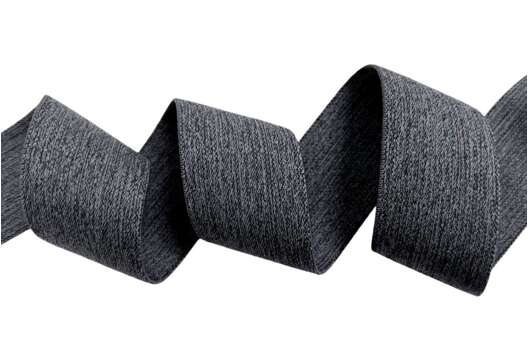 Резинка декоративная, 35 мм, Меланж черный