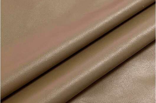 Искусственная кожа (экокожа) коричневого цвета, глянец