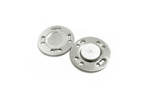 Кнопка пришивная MG01, магнитная, 21 мм, серебристая