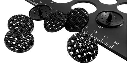 Пуговица металлическая на ножке ME325, черная, 25 мм