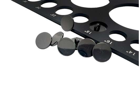 Пуговица металлическая на ножке ME346, никель глянец, 11.5 мм