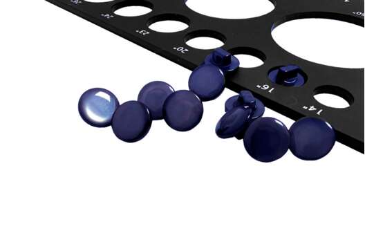 Пуговица пластиковая на ножке NE67, темно-синяя, 10 мм