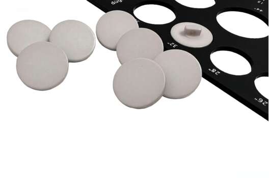 Пуговица пластиковая на ножке NE189, серая, 20 мм