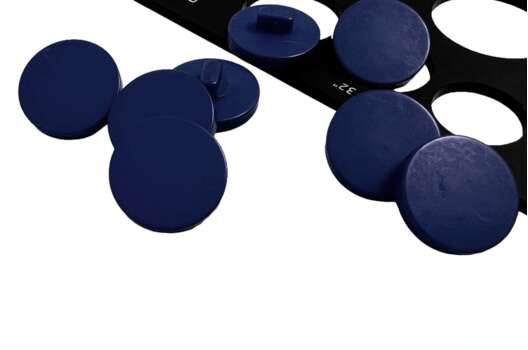 Пуговица пластиковая на ножке NE189, темно-синяя, 20 мм