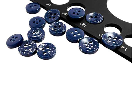 Пуговица пластиковая CN2809, 4 прокола, темно-синяя, 11.5 мм