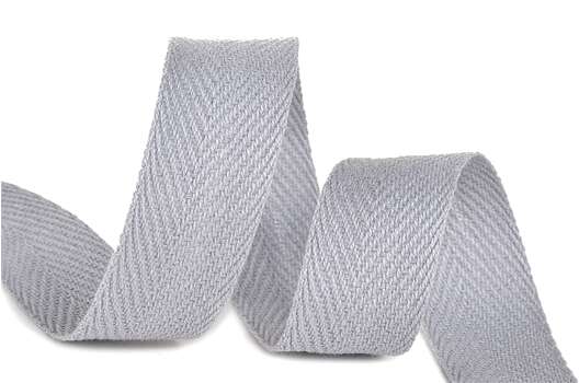 Тесьма киперная, 20 мм, плотная, серая (S361)