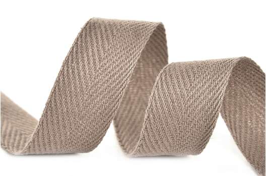 Тесьма киперная, 20 мм, плотная, темно-бежевая (293)
