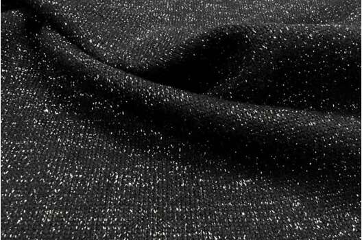 Ангора (евроангора) с люрексом, серебристо-черная, 140 см