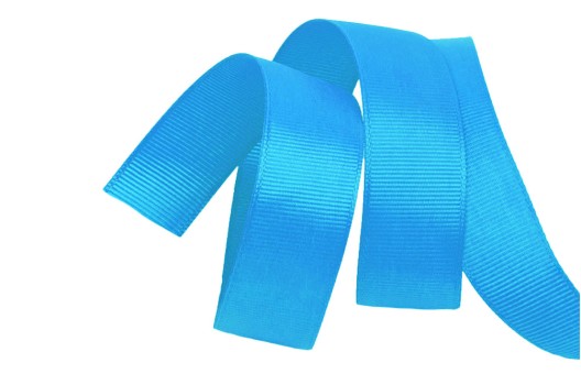 Лента репсовая IDEAL 25 мм, ярко-голубая (340)