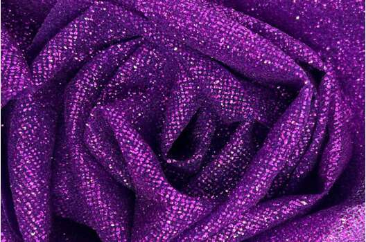 Органза с глиттером, Манка, ярко-фиолетовая, 150 см, Турция