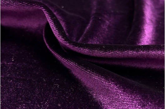 Бархат стрейч, темно-фиолетовый
