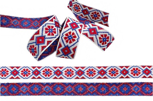 Лента жаккардовая Славянский орнамент, Оберег рис.9623