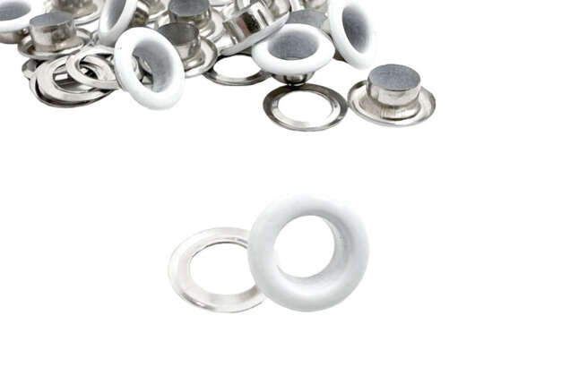 Люверсы белые LB01, 6 мм, уп.10 шт.