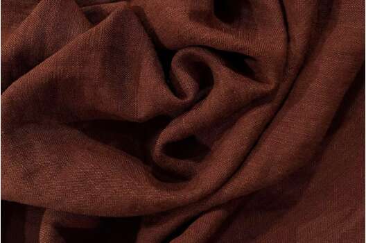 Лен с вискозой костюмный 20С161 (2227) эффект мятости, шоколадный