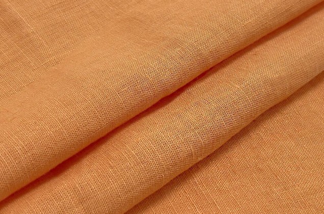 Лен костюмный с эффектом мятости 4С33 (1250), оранжевый 1