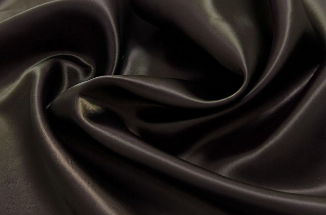 Подкладка атласная с вискозой (S134/7), темно-коричневая с фиолетовым