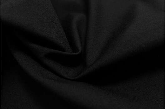 Костюмная ткань с вискозой, классический черный (69-21-ДЯ)