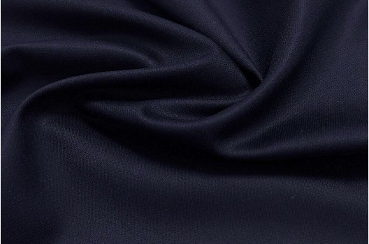 Костюмная ткань с вискозой, темно-синяя (20С178С)