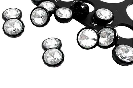 Пуговица пластиковая TI2596, туннельная, черная, 15 мм