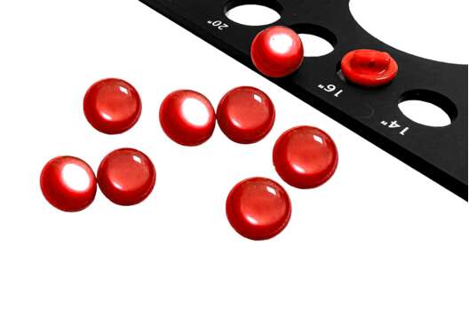 Пуговица пластиковая на ножке CR P-47, красная, 10 мм