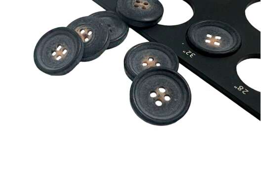 Пуговица пластик P9-07, 4 прокола, серая, 20 мм