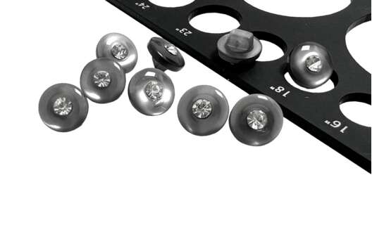 Пуговица пластиковая на ножке PS-17, темно-серая, 11.5 мм