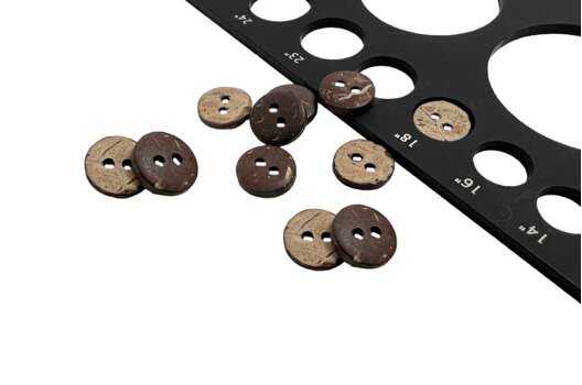 Пуговица кокос K-02, 2 прокола, деревянная, 11.5 мм