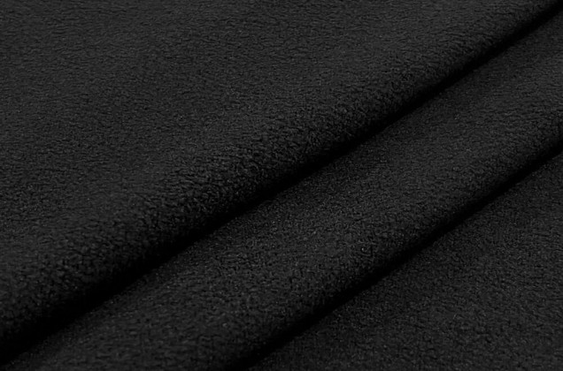 Флис подкладочный односторонний, черный (58172) 3