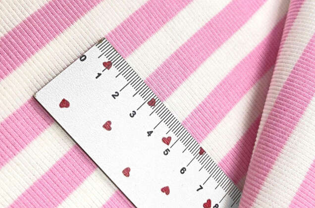 Кашкорсе к трехнитке, Полоска бело-розовая, Турция (АКЦИЯ) 2