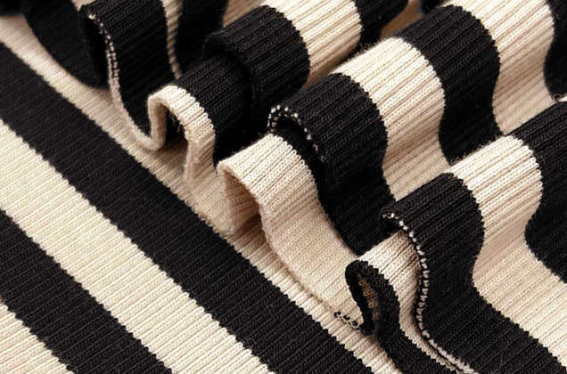 Кашкорсе к трехнитке, Полоска бежево-черная, Турция (АКЦИЯ) 3