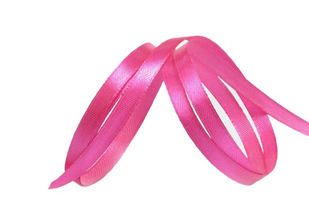 Лента атласная IDEAL, 6 мм, ярко-розовая (3080)