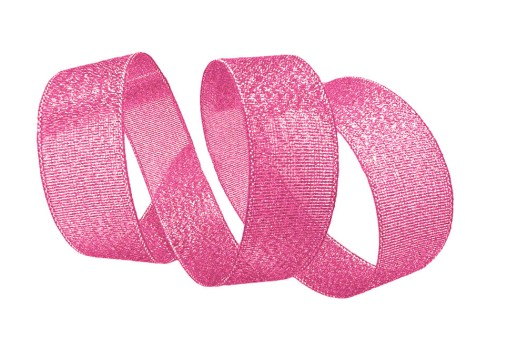 Лента-парча металлизированная, розовая, 19 мм