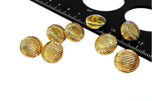 Пуговица пластиковая на ножке RB Z-90, золото, 14 мм