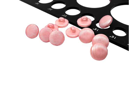 Пуговица пластиковая на ножке RB Z-90, розовая, 11.5 мм