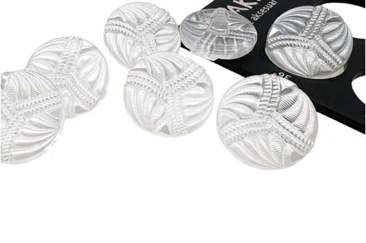 Пуговица пластиковая на ножке RB Z-31, прозрачная, 23 мм