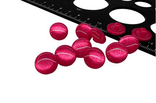 Пуговица пластиковая на ножке CR P-45, бордовая, 14 мм