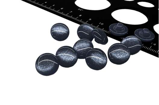 Пуговица пластиковая на ножке CR P-45, серая, 14 мм