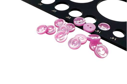 Пуговица пластиковая M-10, 2 прокола, сиреневая, 10 мм