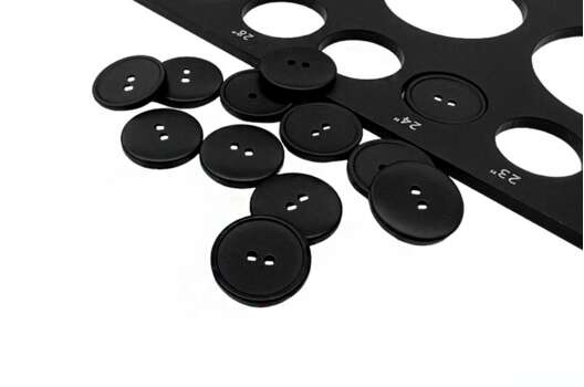 Пуговица пластик CB-3626, 2 прокола, черная, 15 мм