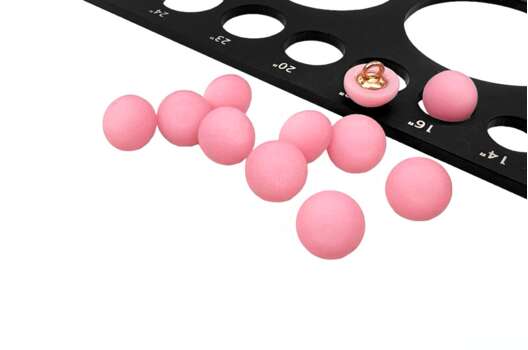 Пуговица пластиковая на ножке CN 2806, розовая, 10 мм