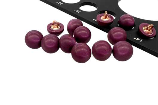 Пуговица пластиковая на ножке CN 2806, темно-фиолетовая, 10 мм